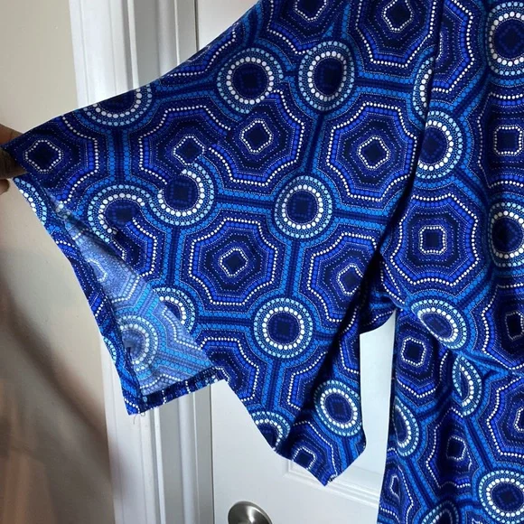 Grayson Dress Midi Split Flutter Sleeve elastic waistband scoop neckline Size M - Picture 4 of 7